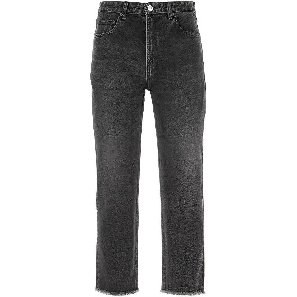 Balenciaga SS21 Black Distressed Straight-Leg Jeans. 657622TBP471440