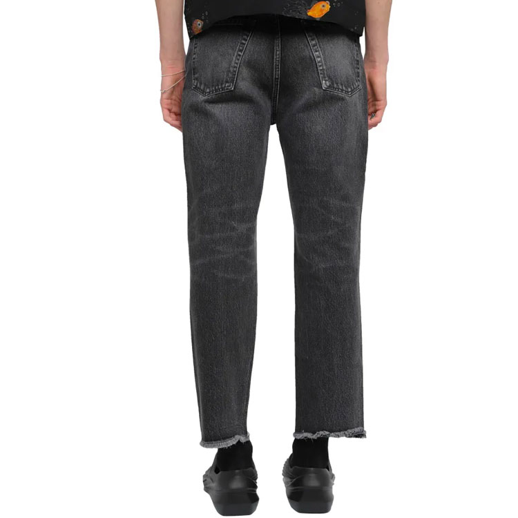 Balenciaga SS21 Black Distressed Straight-Leg Jeans. 657622TBP471440 圖 5