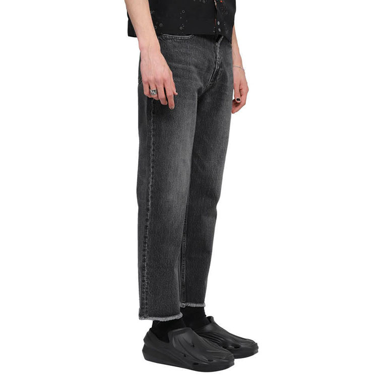 Balenciaga SS21 Black Distressed Straight-Leg Jeans. 657622TBP471440 圖 6