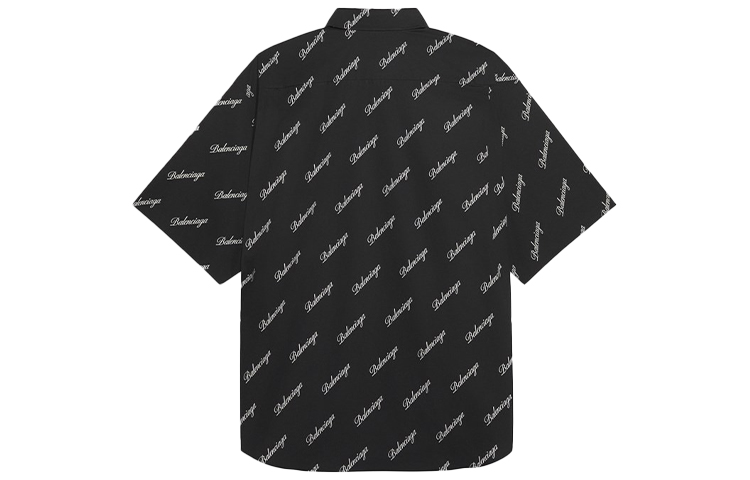 Lookbook 巴黎世家 SS21 黑色短袖印花標誌襯衫 647354TJLY71070