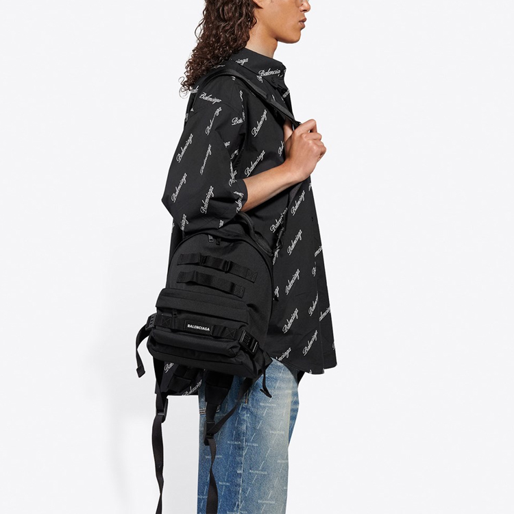 Sizing 巴黎世家 SS21 黑色短袖印花標誌襯衫 647354TJLY71070