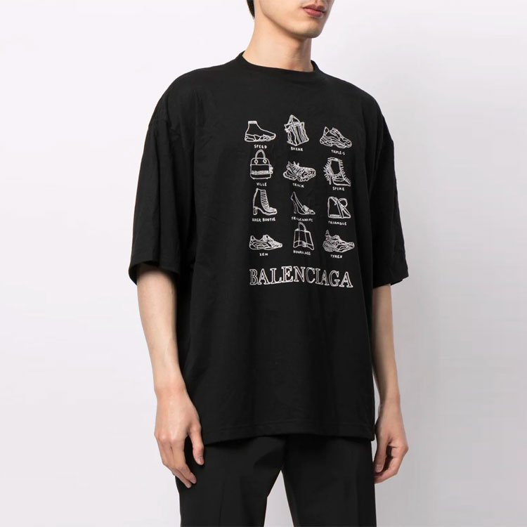 Balenciaga SS21 Black Oversized Graphic T-Shirt 641614TJV801070 圖 4