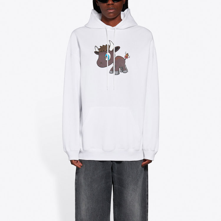 Purchase Balenciaga SS21 卡通連帽白色衛衣 男女適穿 578135TJVE69000