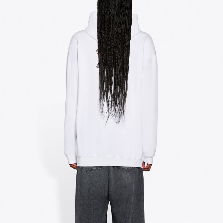 Details for Balenciaga SS21 卡通連帽白色衛衣 男女適穿 578135TJVE69000