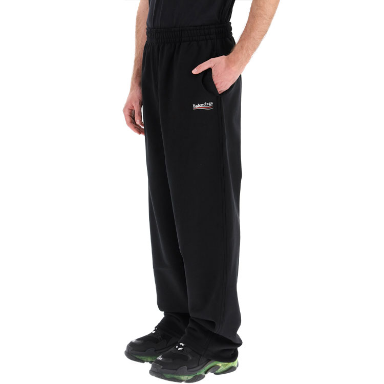 Purchase Balenciaga SS21 Celana Kasual Logo Coca-Cola Hitam 641602TIV531070
