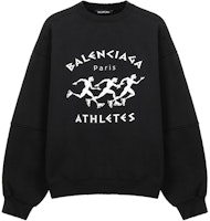 Balenciaga SS21 Distressed Oversized Heavyweight Crewneck Sweatshirt Black Men. 641654TJVI71070 Balenciaga SS21 Distressed Oversized Heavyweight Crewneck Sweatshirt Black Men. 641654TJVI71070
