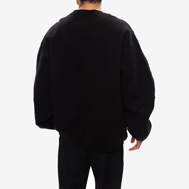 Purchase バレンシアガ SS21 ダメージ加工 オーバーサイズ ヘビーウェイト クルーネック スウェットシャツ ブラック メンズ. 641654TJVI71070