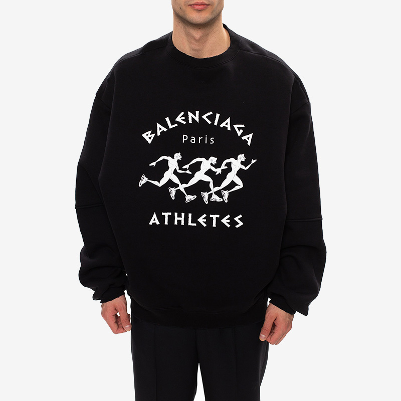 Details for バレンシアガ SS21 ダメージ加工 オーバーサイズ ヘビーウェイト クルーネック スウェットシャツ ブラック メンズ. 641654TJVI71070