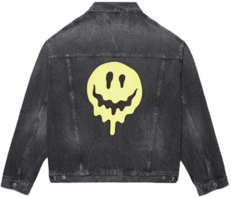 Balenciaga SS21 Drip Peace Oversized Denim Jacket Unisex Black 657607TBP471090 Buy Balenciaga SS21 Drip Peace Oversized Denim Jacket Unisex Black 657607TBP471090