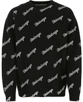 Balenciaga SS21 Embroidered Logo Print Oversized Black Sweater for Men. 646493T41121070 Balenciaga SS21 Embroidered Logo Print Oversized Black Sweater for Men. 646493T41121070