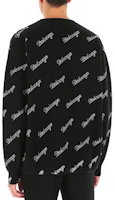 Details for Balenciaga SS21 Embroidered Logo Print Oversized Black Sweater for Men. 646493T41121070
