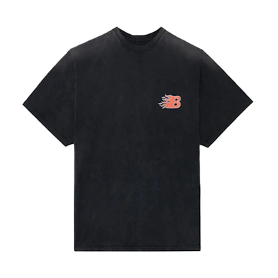 Balenciaga SS21 Flame Vintage Black Short Sleeve T-Shirt . 656978TKV701076