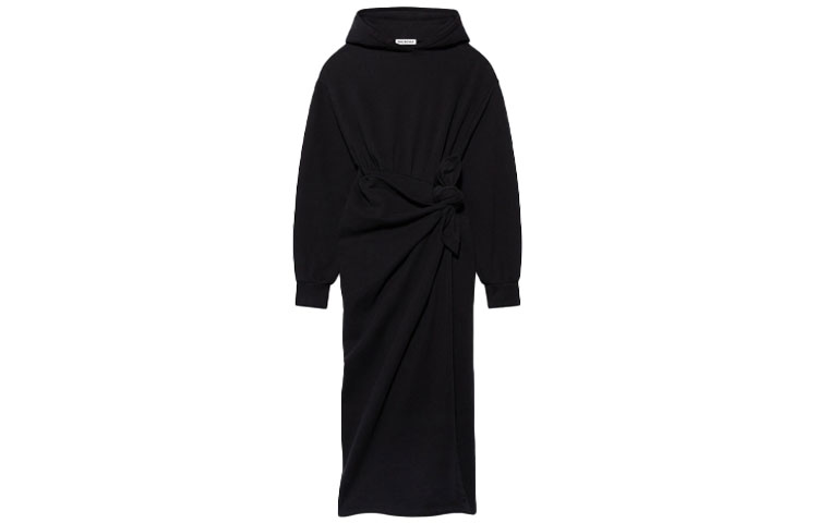 Order 巴黎世家 SS21 加厚长绒连帽连衣裙 黑色 659077TJV441000