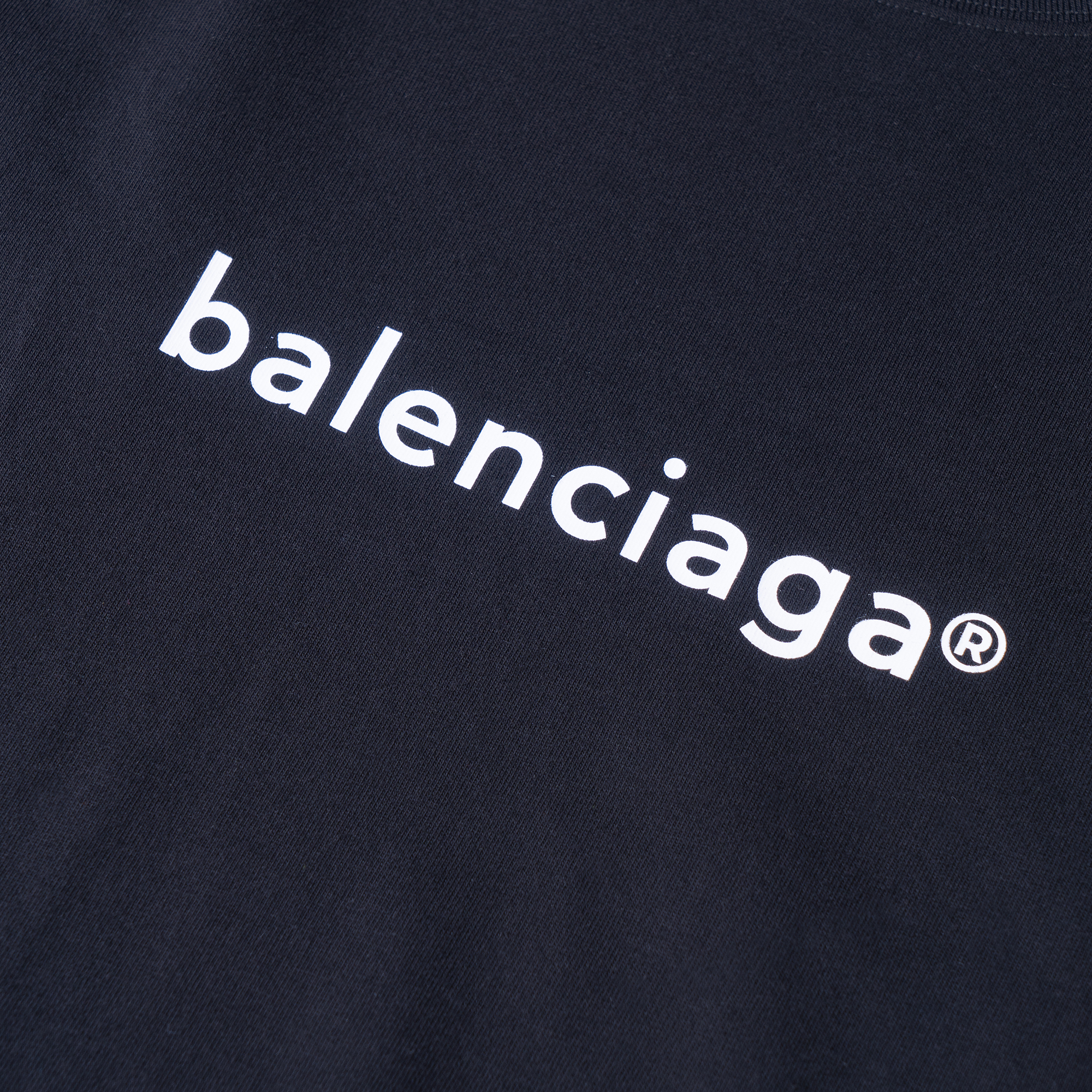 Balenciaga SS21 Letter Logo Print Black Casual T-Shirt Regular Fit. 612966TIV541070 圖 5