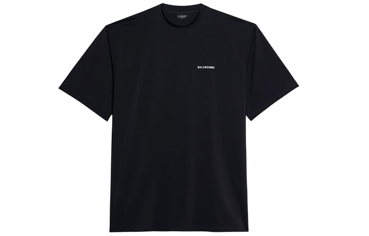 Balenciaga SS21 Logo Black Crewneck T-Shirt. 6570274A8B51000
