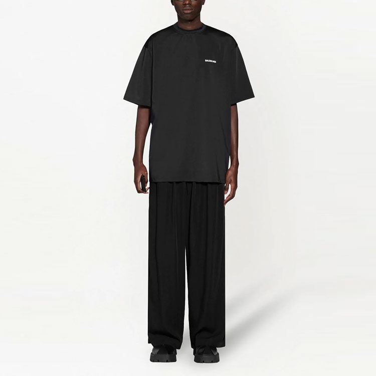 Balenciaga SS21 Logo Black Crewneck T-Shirt. 6570274A8B51000 圖 5
