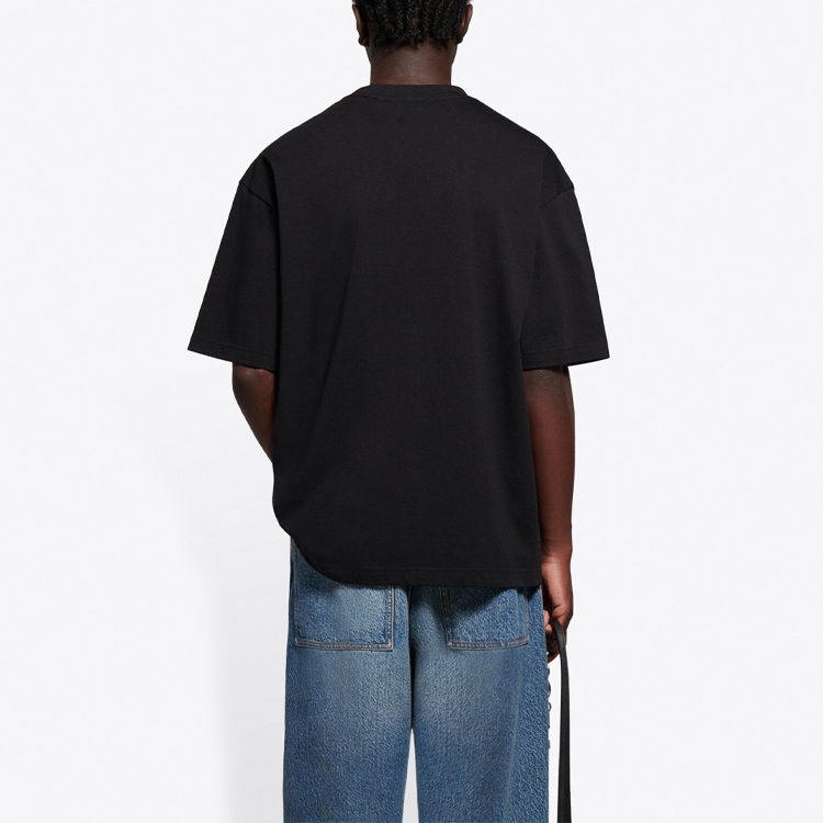 Balenciaga SS21 Logo Print Black Loose T-Shirt 612966TJV871070 圖 5