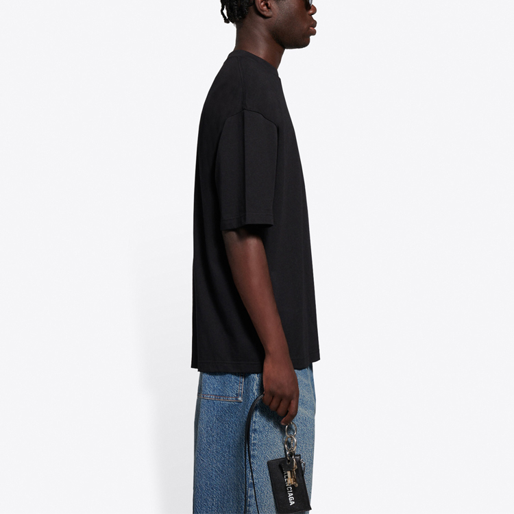 Balenciaga SS21 Logo Print Black Loose T-Shirt 612966TJV871070 圖 6