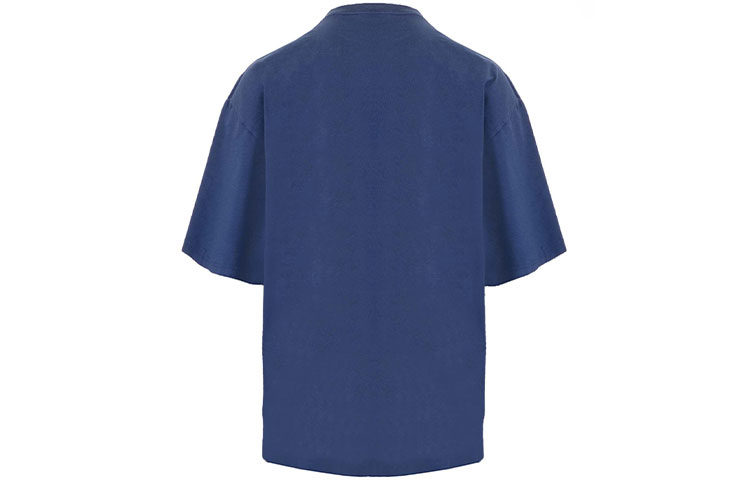 Lookbook Balenciaga Kaos Longgar Logo Marathon SS21 Warna Biru. 641614TJVK64866