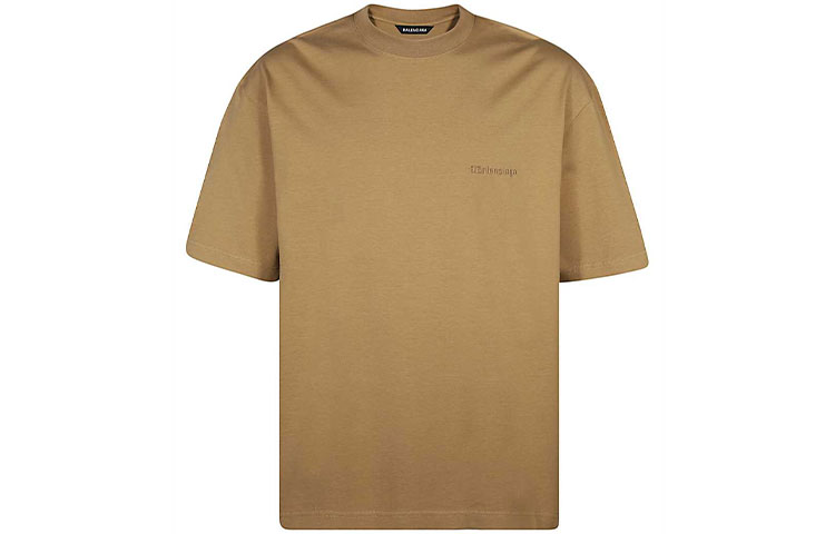 Balenciaga SS21 Oversized Embroidered Logo T-Shirt Khaki Tee. 612966TJV879504 圖 2