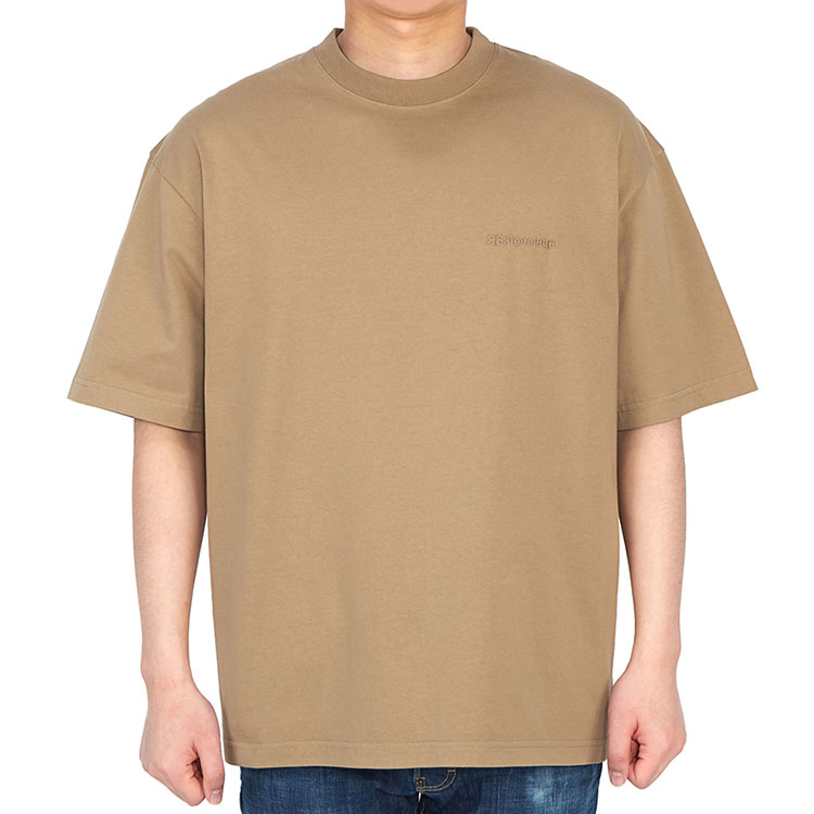 Balenciaga SS21 Oversized Embroidered Logo T-Shirt Khaki Tee. 612966TJV879504 圖 4