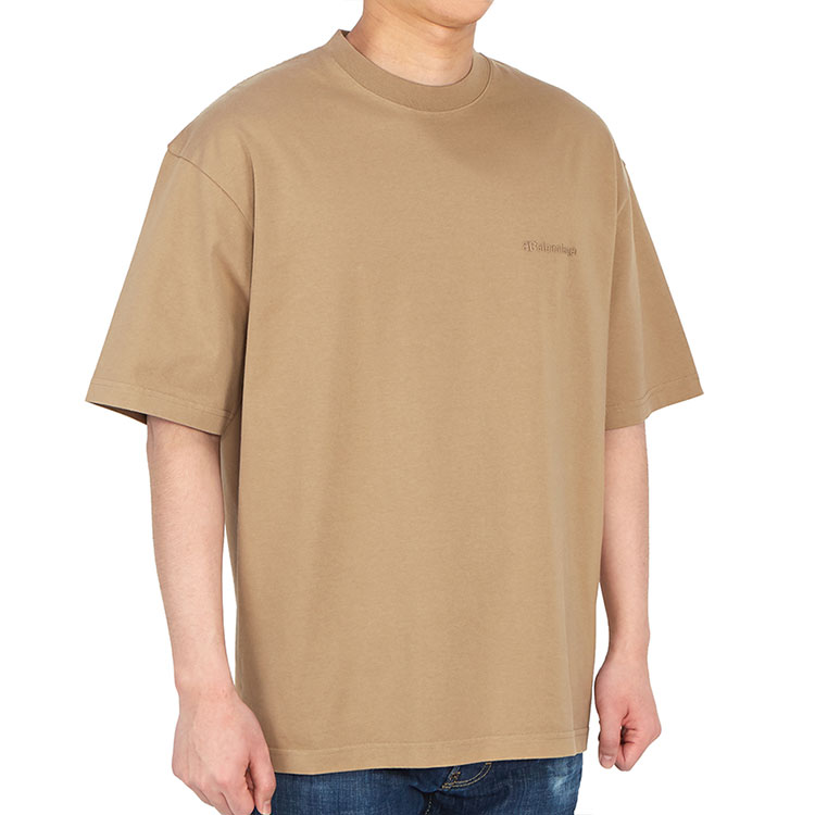 Balenciaga SS21 Oversized Embroidered Logo T-Shirt Khaki Tee. 612966TJV879504 圖 6