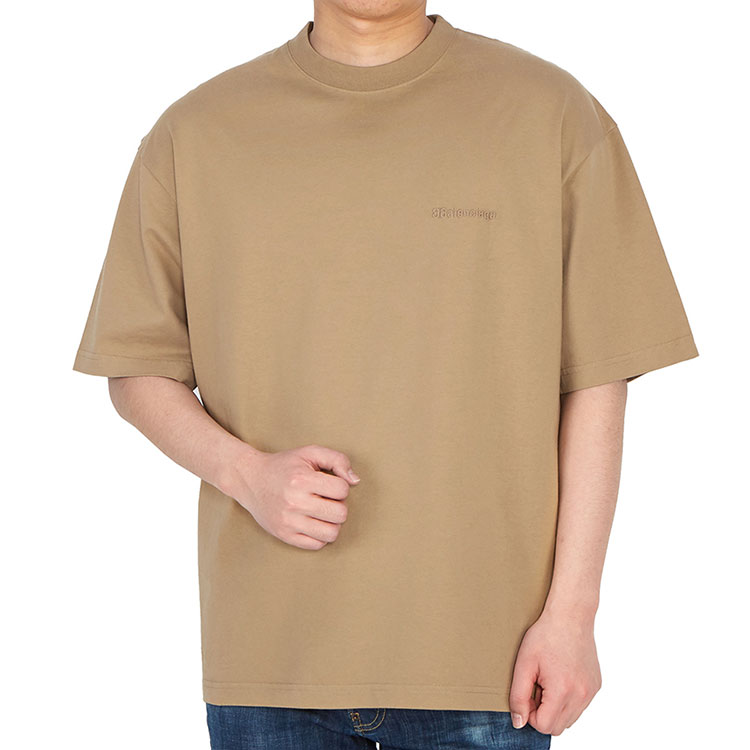 Balenciaga SS21 Oversized Embroidered Logo T-Shirt Khaki Tee. 612966TJV879504 圖 7
