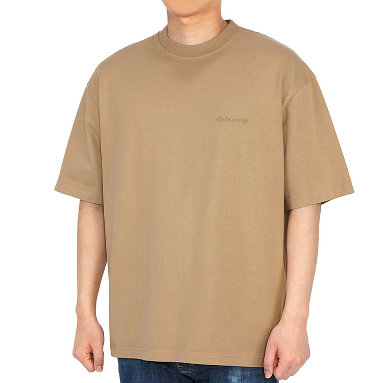 Balenciaga SS21 Oversized Embroidered Logo T-Shirt Khaki Tee. 612966TJV879504 圖 8