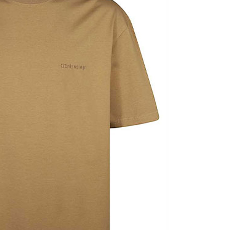 Balenciaga SS21 Oversized Embroidered Logo T-Shirt Khaki Tee. 612966TJV879504 圖 9