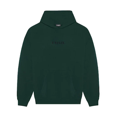 Balenciaga SS21 Solid Logo Hoodie Unisex Deep Green 620973TKV993010