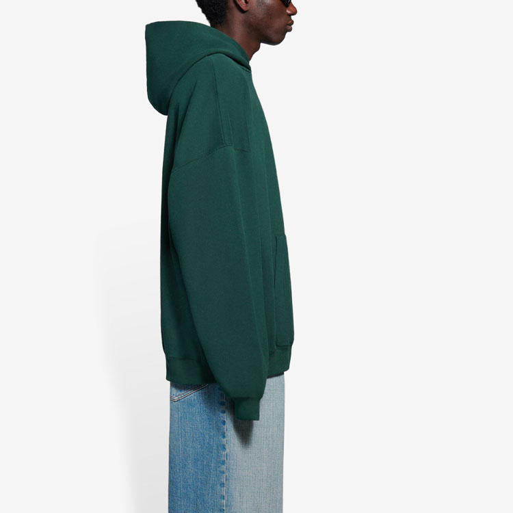 Balenciaga SS21 Solid Logo Hoodie Unisex Deep Green 620973TKV993010 圖 6