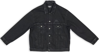 Balenciaga SS22 Black Denim Jacket Single-Breasted Casual Long Sleeve 704298TBP471029 Balenciaga SS22 Black Denim Jacket Single-Breasted Casual Long Sleeve 704298TBP471029