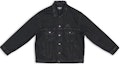 Buy Balenciaga SS22 Jaket Denim Hitam Lengan Panjang Kasual Single-Breasted 704298TBP471029