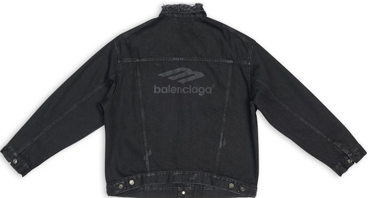 Balenciaga SS22 Jaket Denim Hitam Lengan Panjang Kasual Single-Breasted 704298TBP471029 Lookbook Balenciaga SS22 Jaket Denim Hitam Lengan Panjang Kasual Single-Breasted 704298TBP471029