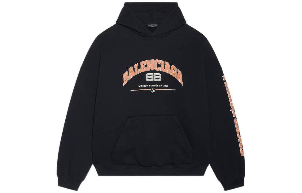 Order Balenciaga SS22 Hoodie Hitam Lengan Panjang Cetakan Huruf. 674986TLVJ21074