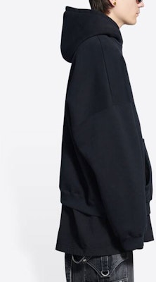 Balenciaga SS22 Hoodie Hitam Lengan Panjang Cetakan Huruf. 674986TLVJ21074 Details for Balenciaga SS22 Hoodie Hitam Lengan Panjang Cetakan Huruf. 674986TLVJ21074