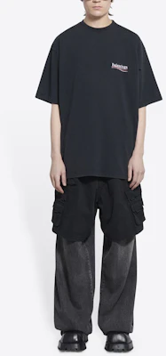 巴黎世家 SS22 黑色刺绣标志圆领短袖T恤 641675TKVJ19034 Shop 巴黎世家 SS22 黑色刺绣标志圆领短袖T恤 641675TKVJ19034