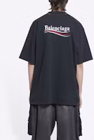 Details for Balenciaga SS22 黑色標誌刺繡短袖上衣 641675TKVJ19034