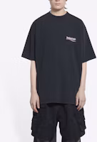 Cheap Balenciaga SS22 黑色標誌刺繡短袖上衣 641675TKVJ19034