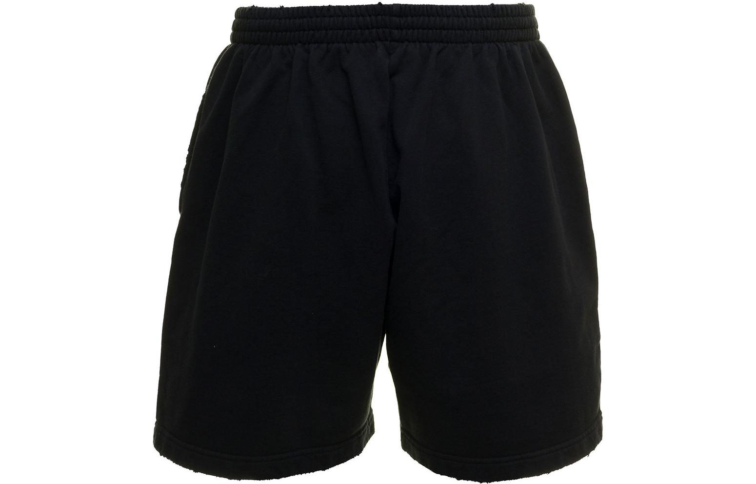 Balenciaga SS22  Black Logo Print Mid-Waist Straight Casual Shorts. 676137TMVA39034 圖 3