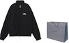 Shop Balenciaga SS22 Jaket Trek Zip-Up Logo Hitam. 704505TKO481000