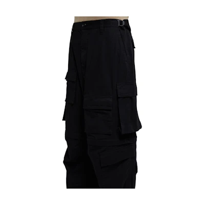 Balenciaga SS22 Black Multi-Pocket Loose Fit Cotton Casual Pants. 675403TLP031000
