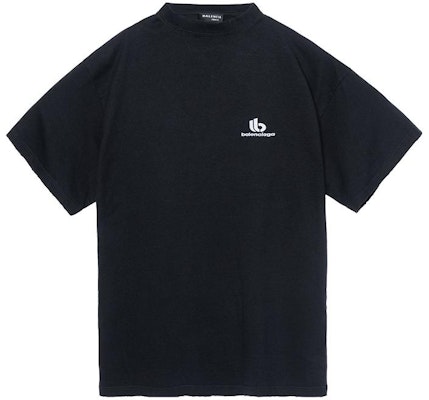Balenciaga SS22 Black Printed Logo Crew Neck T-Shirt 681045TLVN11070 Order Balenciaga SS22 Black Printed Logo Crew Neck T-Shirt 681045TLVN11070