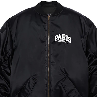 Balenciaga SS22 黑色拉鍊外套 字母標誌印花 常規版型。 690398TYD311000 Sizing Balenciaga SS22 黑色拉鍊外套 字母標誌印花 常規版型。 690398TYD311000