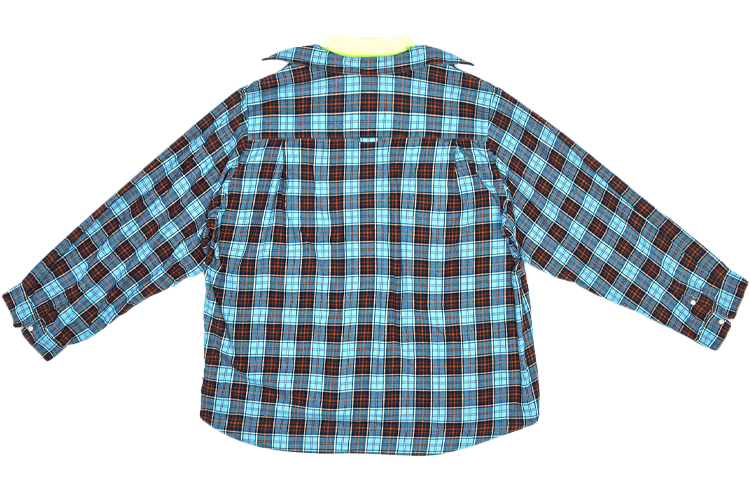 Balenciaga SS22  Blue Checkered Patchwork Long-Sleeve Shirt 699371TMM116305 圖 3