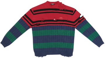 Balenciaga SS22 Colorblock Distressed Knit Sweater Multicolor. 694254T32322215 Balenciaga SS22 Colorblock Distressed Knit Sweater Multicolor. 694254T32322215