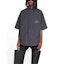 Shop Balenciaga SS22 Dark Gray Letter Print Short Sleeve Shirt Regular Fit 703846TYB181270