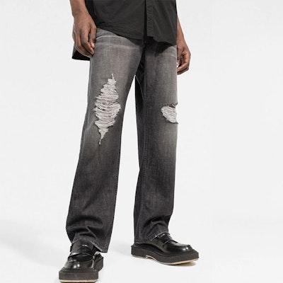 巴黎世家 SS22 做旧紧身牛仔裤 黑色 697834TXE060107 Purchase 巴黎世家 SS22 做旧紧身牛仔裤 黑色 697834TXE060107