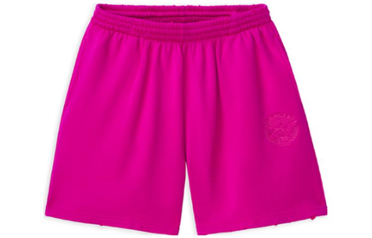 Order Balenciaga SS22  Embroidered Pink Elastic Waist Casual Shorts. 676137TMVM50684