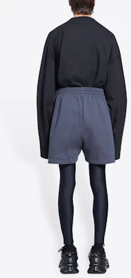 Balenciaga SS22 Seluar Pendek Kasual Logo Kelabu Biru Potongan Lurus. 676137TKVI91366 Purchase Balenciaga SS22 Seluar Pendek Kasual Logo Kelabu Biru Potongan Lurus. 676137TKVI91366